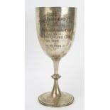Silver Cycling Presentation Cup engraved "THE HAMMOND CUP Presented by J.W.N. HAMMOND ESQ. TO THE