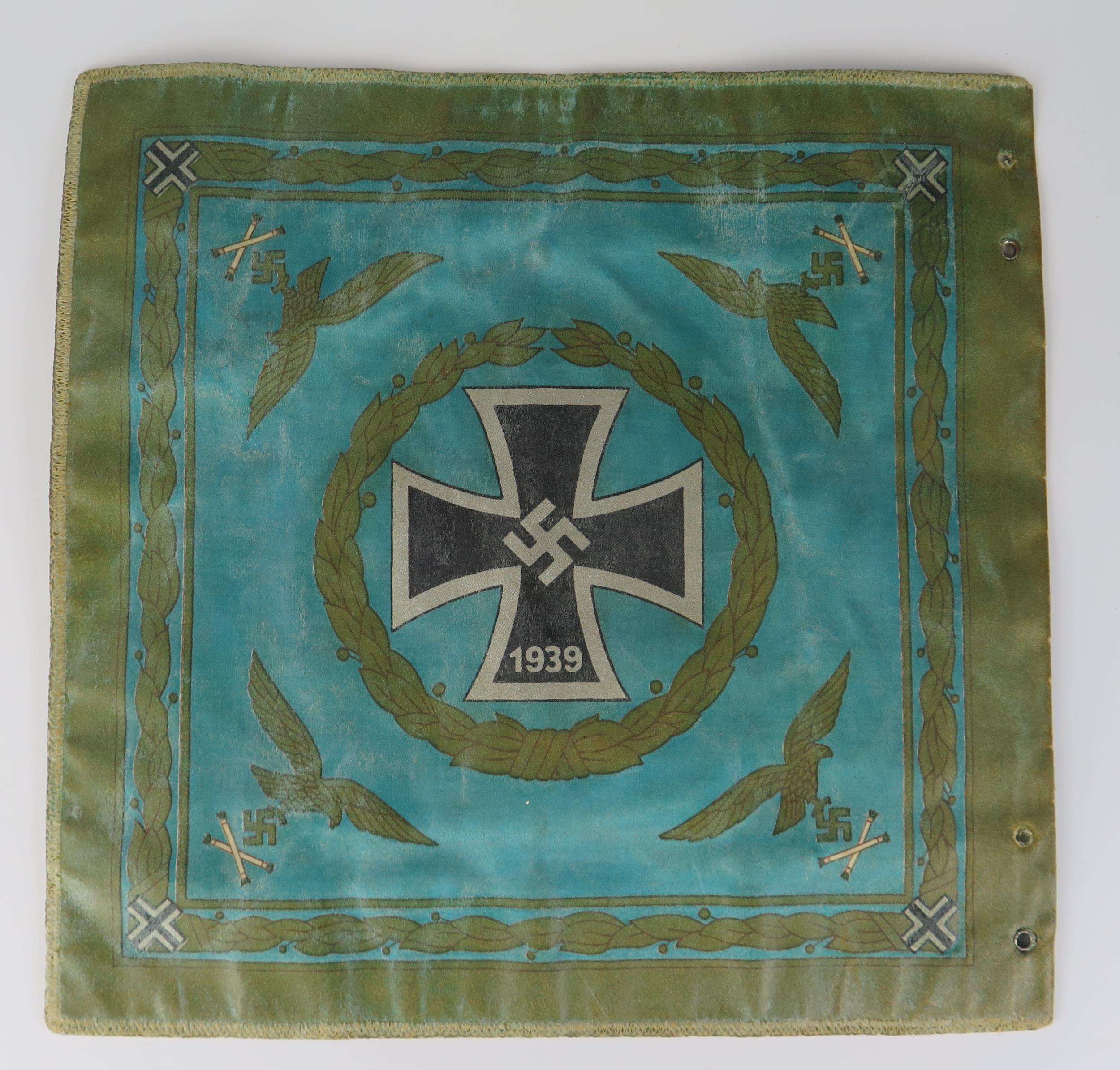 A German Third Reich Period Reichmarschall Herman Goring printed Command Pennant, 31 x 32cm. - Image 5 of 8