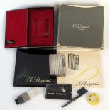 S. J. Dupont Cased Silver Lighter, numbered to the base E F 4026, sold with box and papers. Flint