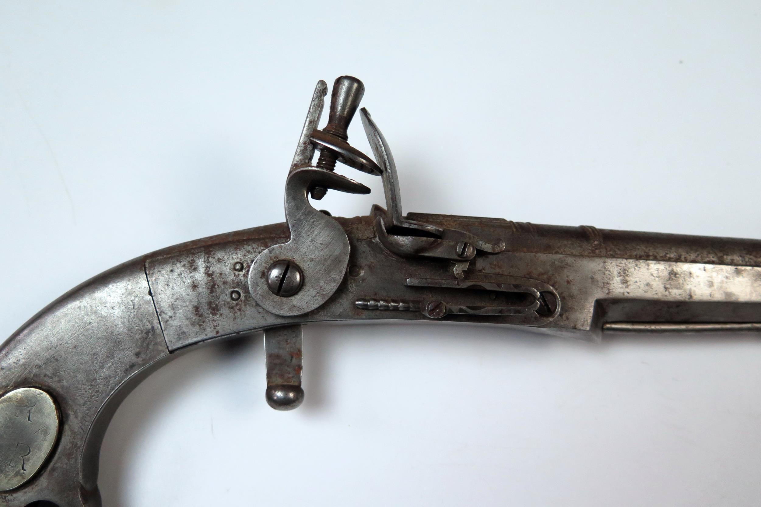 18th Century Style Flintlock Pistol, all steel construction, 7/75" barrel - Image 3 of 6