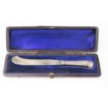 Samson Mordan & Co. cased white metal novelty pencil in the form of a miniature butter knife with