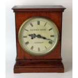 Richard Kemp, London, a 19th century mahogany cased bracket clock, of rectangular outline, with