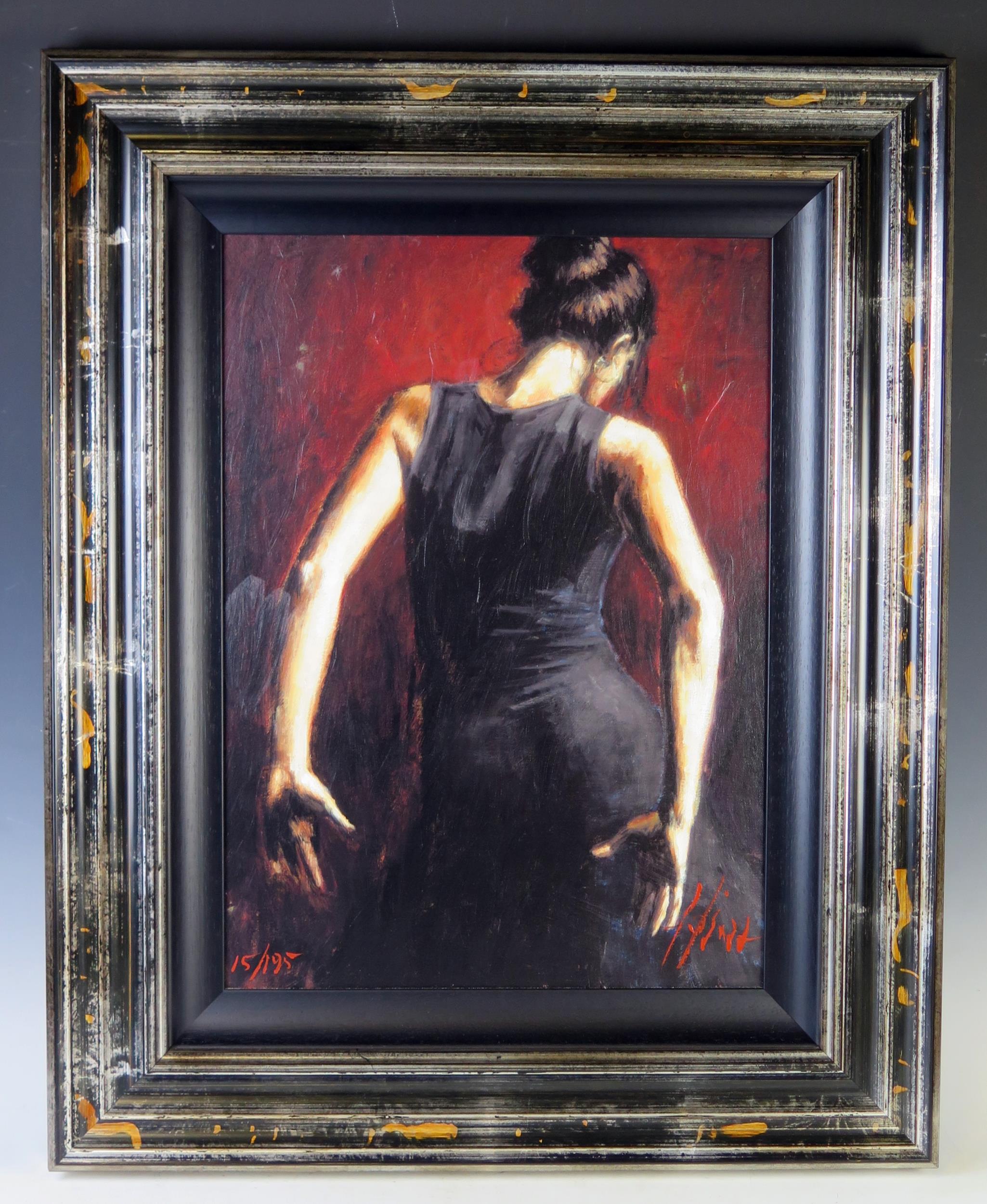 Fabian Perez, El Baile del Flamenco en Rojo II, limited edition hand finished giclée print 15/195,