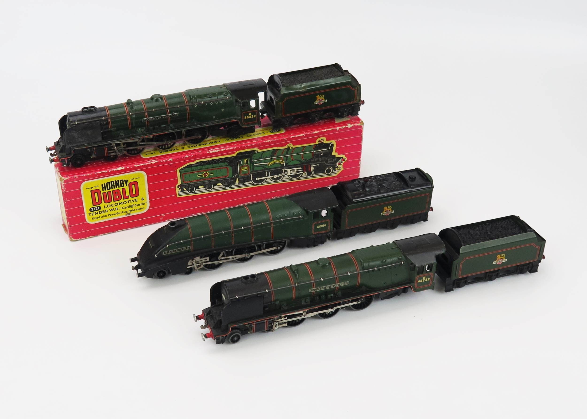 Hornby Dublo OO Gauge 3 Rail BR 4-6-2 Locomotive & Tender Group - EDL11 "SILVER KING" 60016, x2