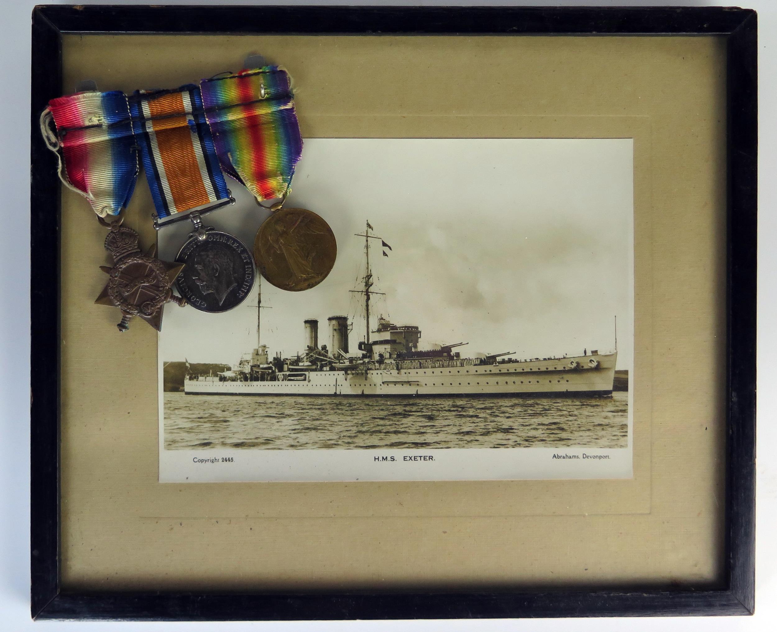 WWI Royal Navy _ Three Medal Group awarded to ART. ENG. W.L. BAKER R.N., George V Naval Officer's - Image 10 of 10