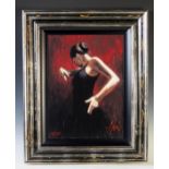 Fabian Perez, El Baile del Flamenco en Rojo I, limited edition hand finished giclée print 15/195,