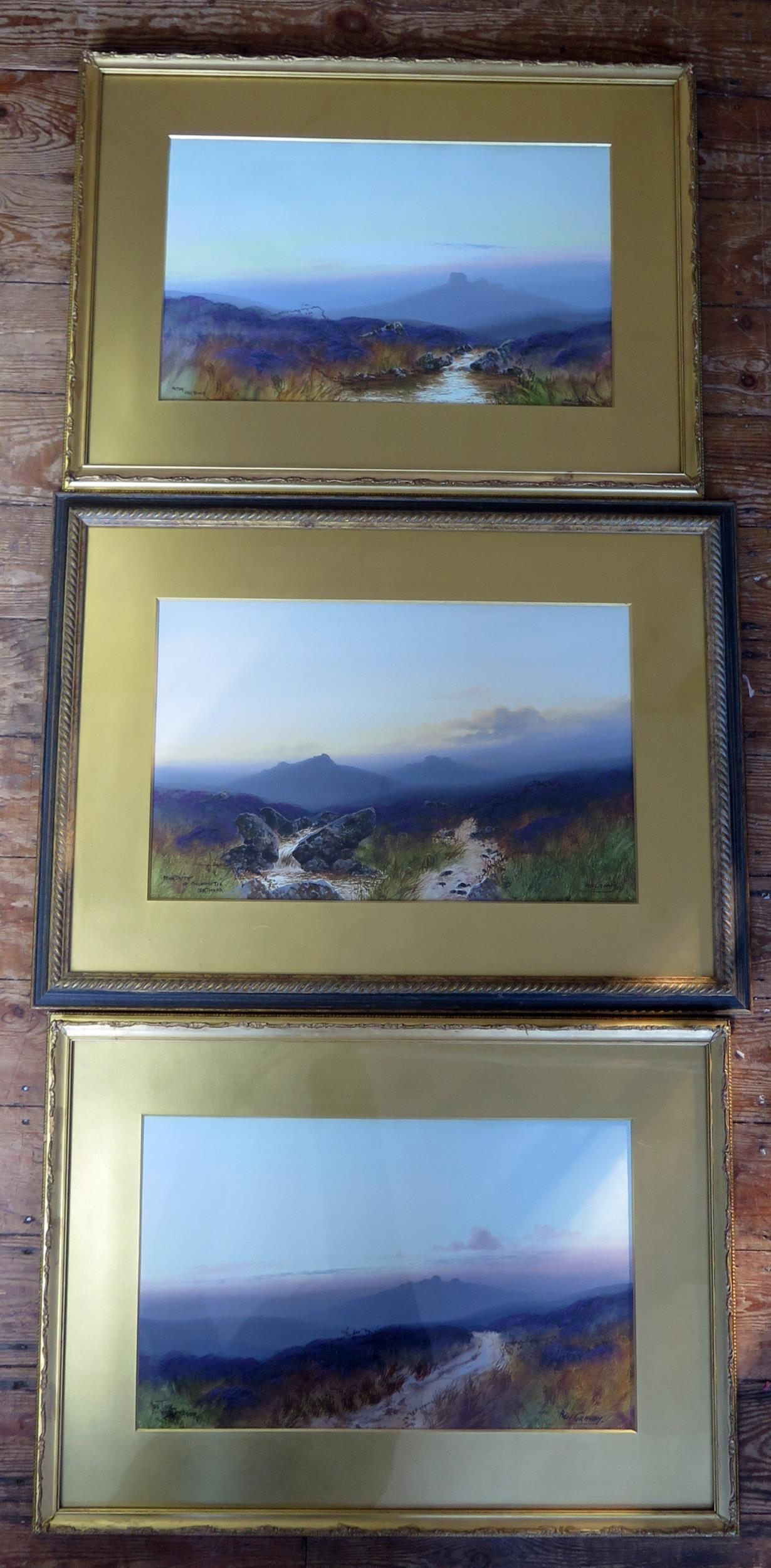 Three Ben Graham Gouache Paintings including a pair, "Heytor Dartmoor", "Yes Tor Dartmoor" (
