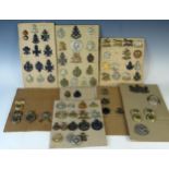 Collection of Military Cap Badges including 102 and 104 Bengal Fusiliers, Mine Clearance Service,