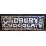 "Cadbury's Chocolates Delicious Wholesome" Enamel Sign, 92x30.5cm