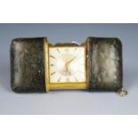 Vintage MOVADO Ermetophon Easel Back Travel Purse Watch with alarm. Metal Dore case stamped 903 895.