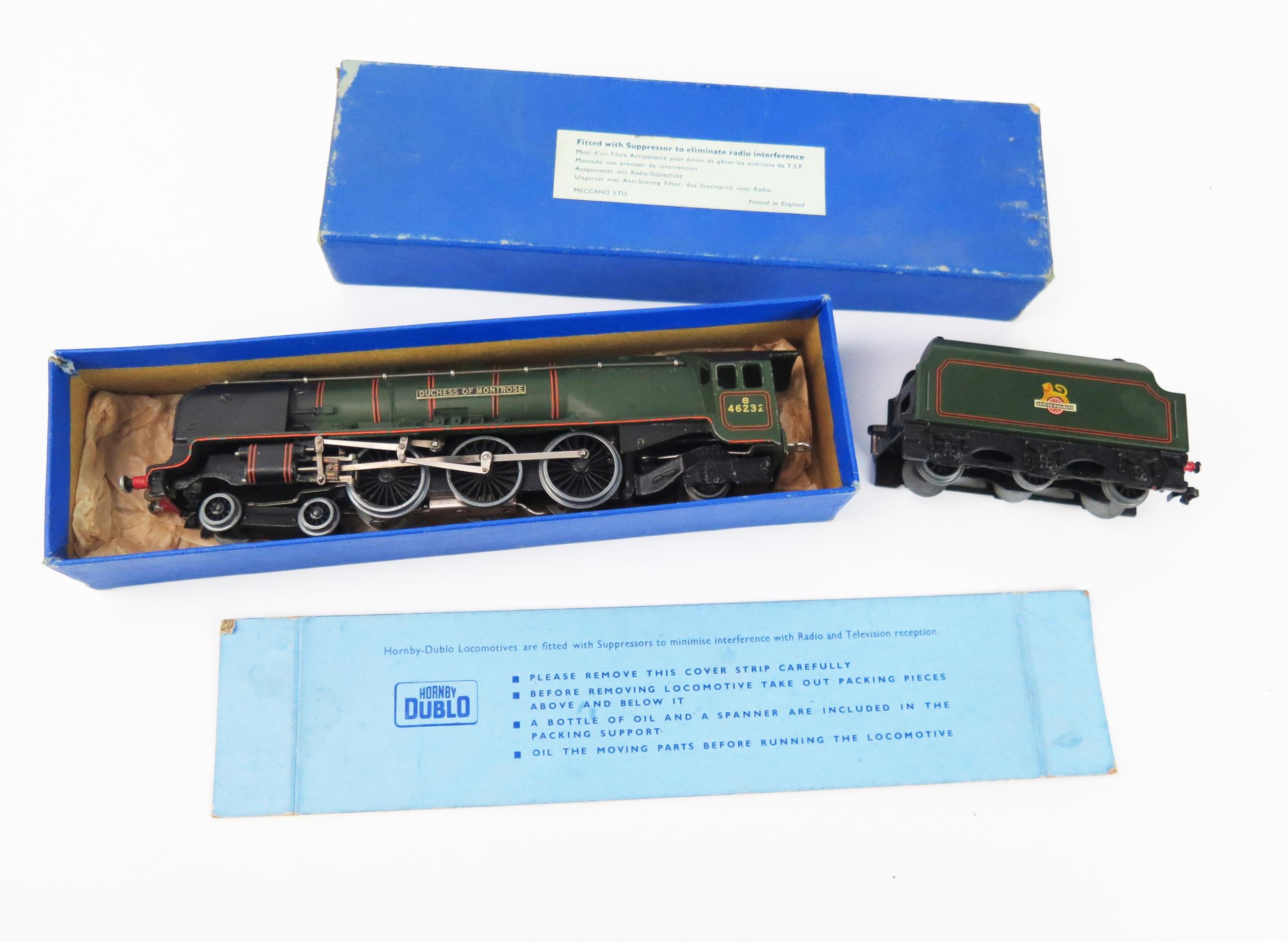 Hornby Dublo OO Gauge 3 Rail EDL12 "Duchess of Montrose" Locomotive and Tender, BR Green 46232 - - Image 3 of 3