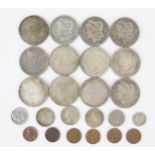 Twelve USA American Dollars including 1884, 1886, 1889, 1892, 1896, 1897 and others. Appear to be
