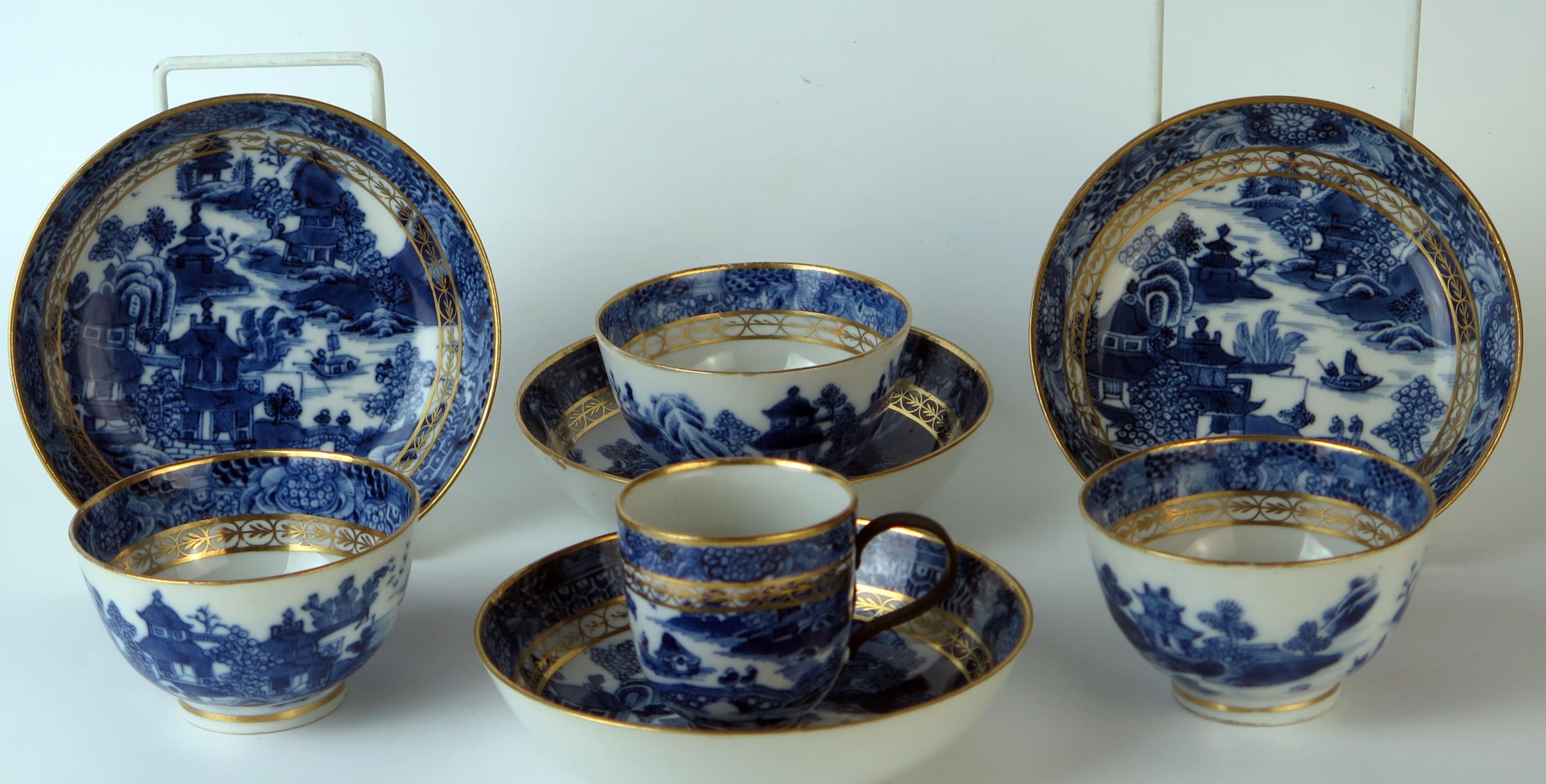 Three Late 18th Century Chinese Export Tea Bowls and Saucer Dishes, together with a coffee cup