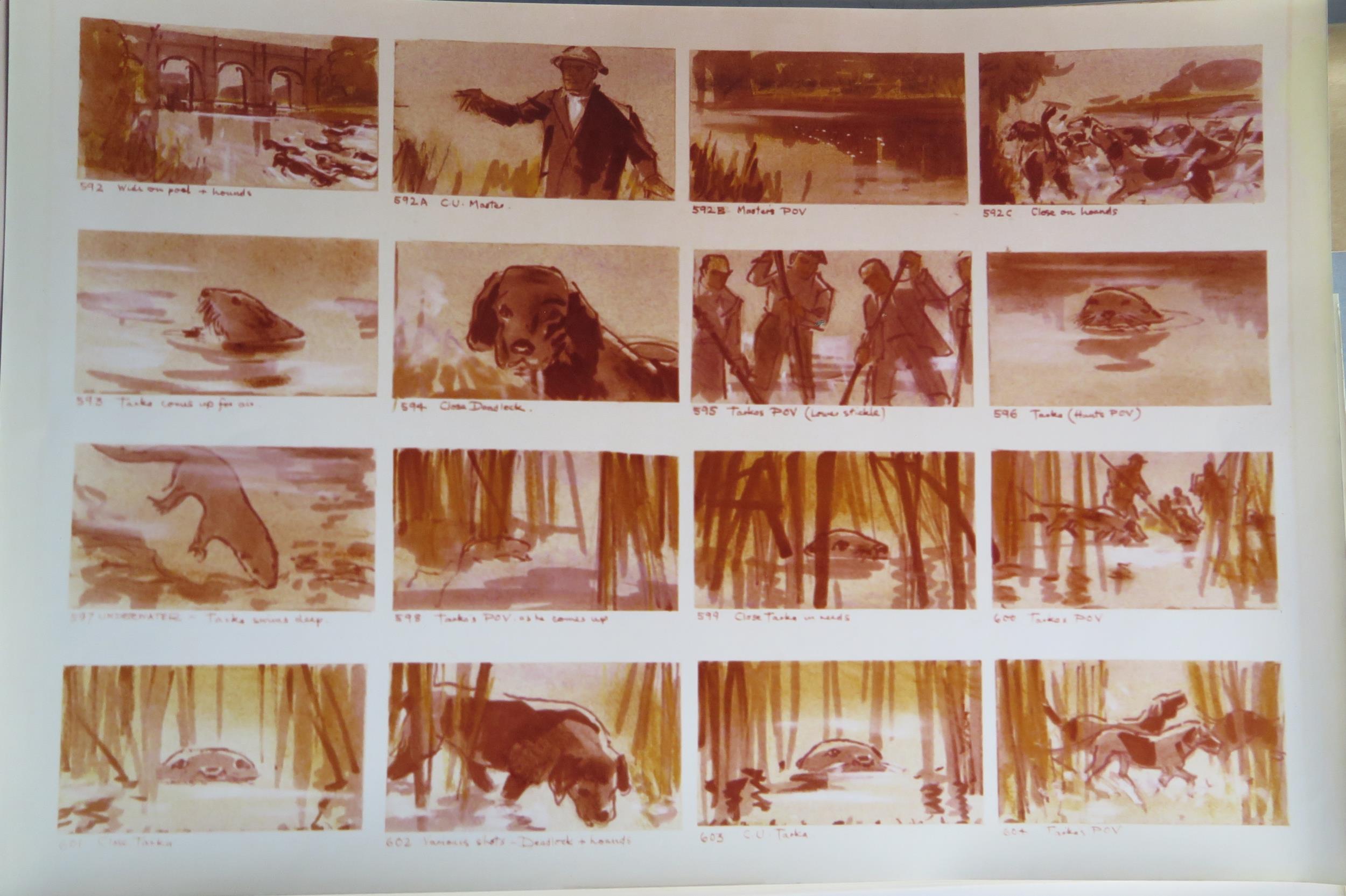 OF TARKA THE OTTER INTEREST A collection of thirty eight photographic sheets of the story board - Image 2 of 5