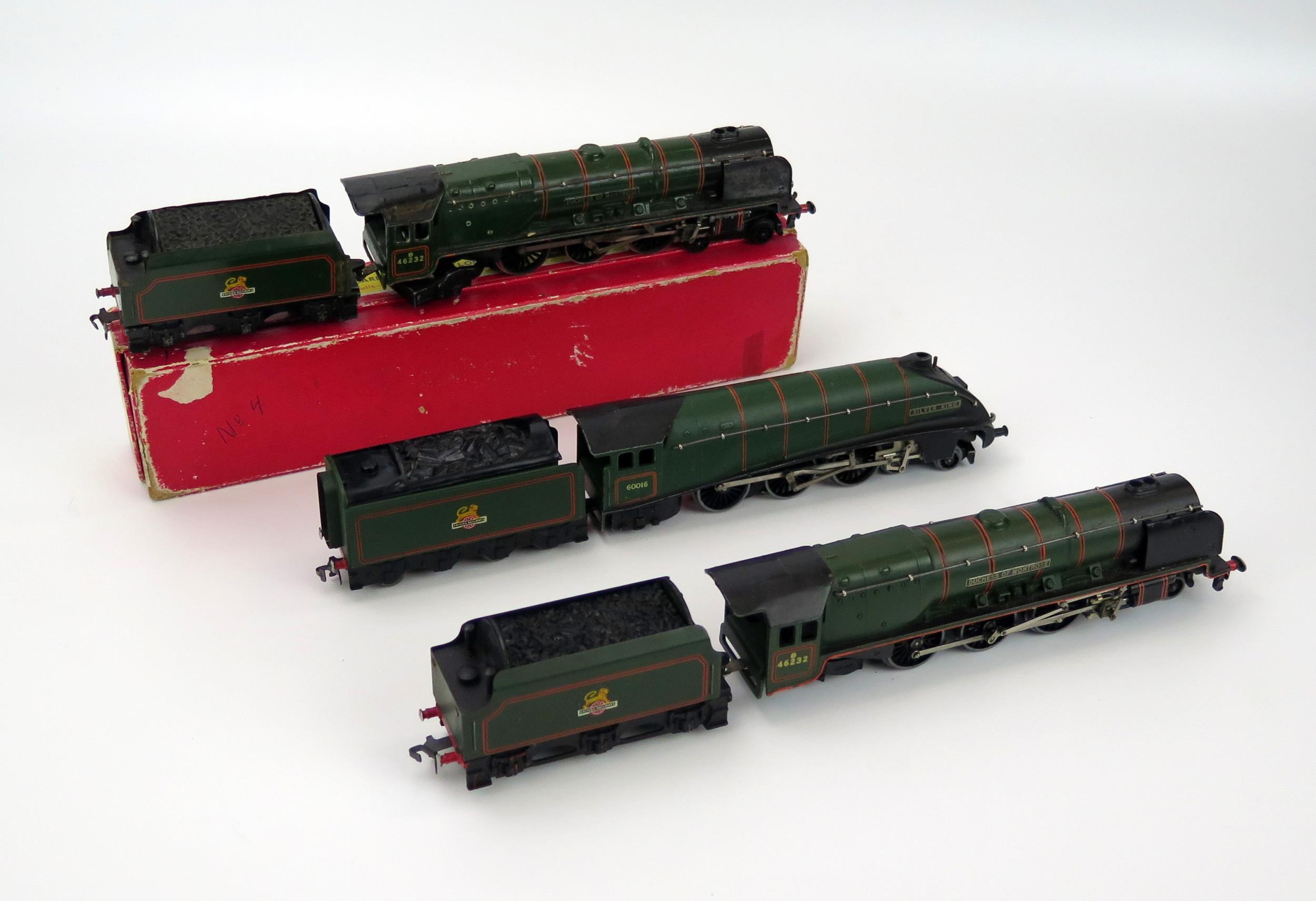 Hornby Dublo OO Gauge 3 Rail BR 4-6-2 Locomotive & Tender Group - EDL11 "SILVER KING" 60016, x2 - Image 2 of 2