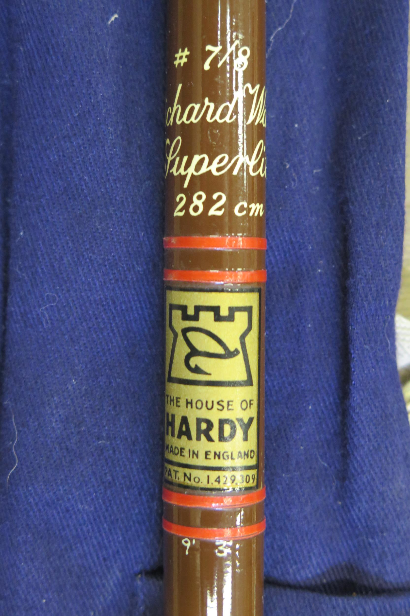 A Modern Hardy 9.25' Richard Walker Superlite Fishing Rod, Shakespeare 'Glider' reel and flies - Image 4 of 4