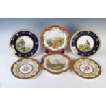 Collection of 20th Century cabinet plates, to include a pair of Minton New York game plates, pair of