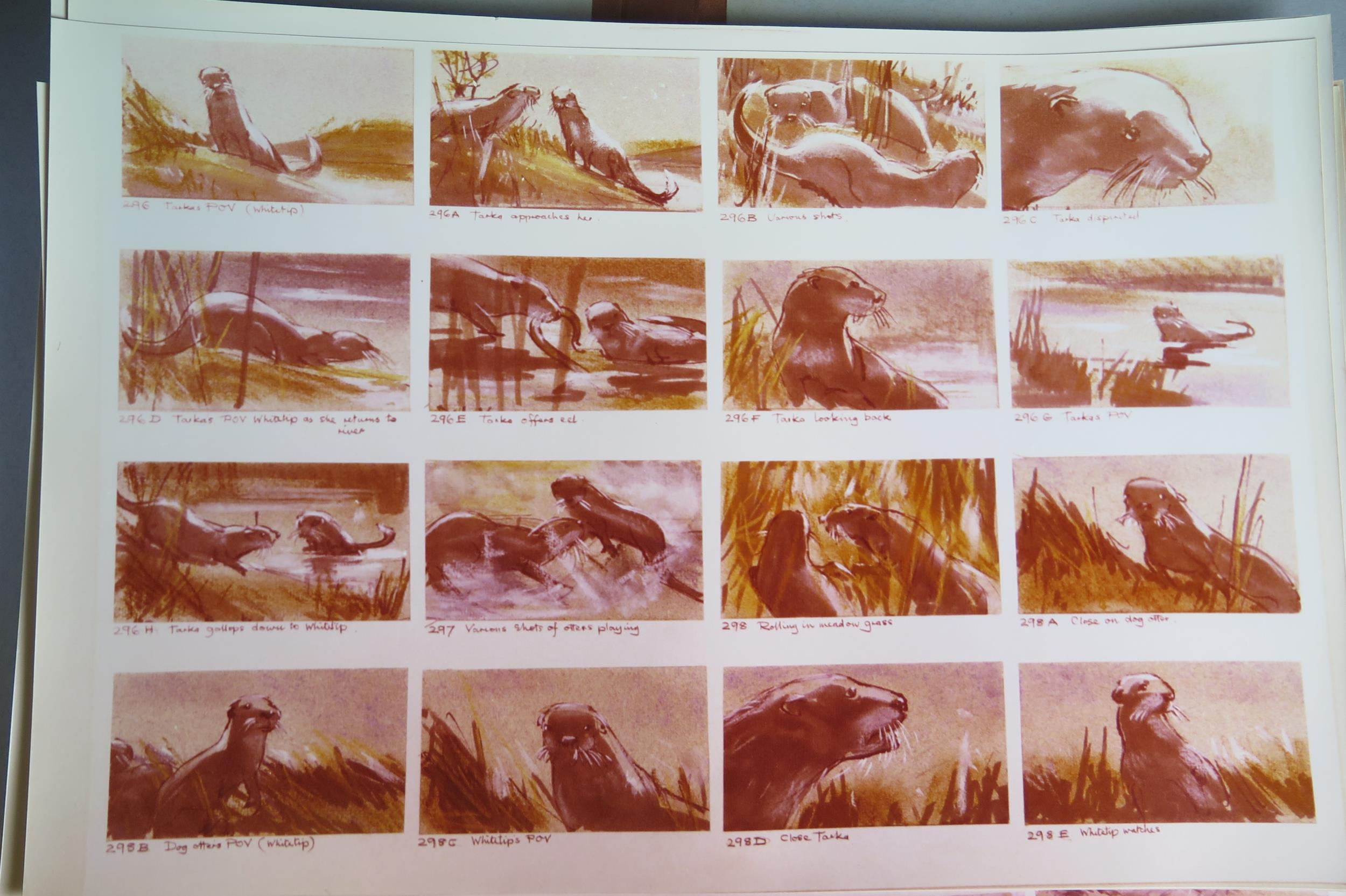 OF TARKA THE OTTER INTEREST A collection of thirty eight photographic sheets of the story board - Image 4 of 5