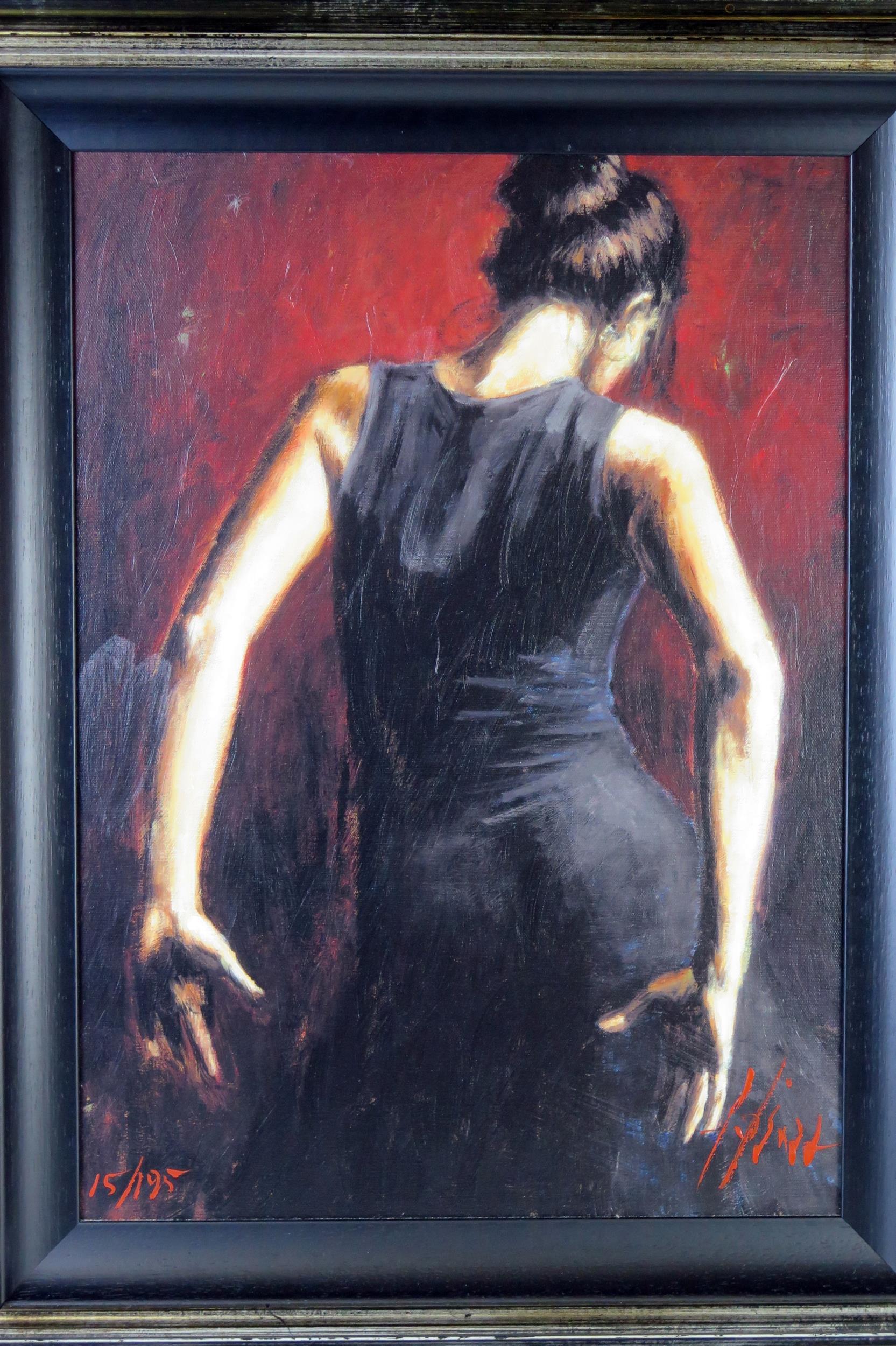 Fabian Perez, El Baile del Flamenco en Rojo II, limited edition hand finished giclée print 15/195, - Image 2 of 5