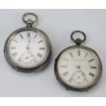 A Fattorini and Sons 'Enterprise' Silver Cased Pocket Watch (c. 55mm case, London import marks,