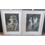 After Arthur Elsley 'Before the Bath' a monochrome print, signed in pencil by the artist, 71 x