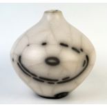 Tim Andrews (b.1960), Studio Pottery, a narrow neck globular vase, Raku, 15cm high.