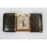 Vintage MOVADO Ermetophon Easel Back Travel Purse Watch with alarm. Metal Dore case stamped 903 895.