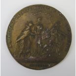 Austria Kingdom of Bohemia Humiliation of Marie-Therese Medallion, 1745, 44mm