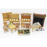 Dolls House Group of Kitchen Furniture1:12 Scale made by Dennis Brogden including dressers,