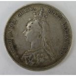 A Victorian Silver Shilling 1887