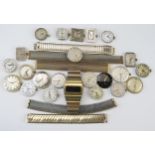 Selection of Wristwatch Movements with dials including CYMA, RECORD, RODANIA, ROTARY, PERFEX, etc.