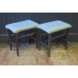 Two King George V Coronation Stools by Thomas Glenister Co. sold with book of ceremonies dated