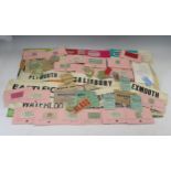 A collection of assorted railway tickets, platform tickets, reserved seats tickets, carriage