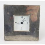 An Elizabeth II silver framed timepiece, maker RC, Sheffield, 2001, of square outline, with