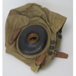 A WWII period American Airforce canvas flying helmet, AN-H-15, by the Bates Shoe Company.