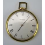 A Roamer Open Dial Keyless Pocket Watch with 43mm gold plated case. Needs attention