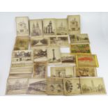 A collection of late 19th/early 20th century French photographic cards, including the Paris fire