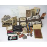 The Woodley Family of Devonport medals and ephemera, includes a WWI pair to 51602 Pte. J. J. Woodley
