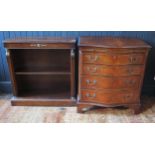 Probably Brights of Nettlebed reproduction mahogany and crossbanded chest of drawers of