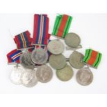 Nine 1939-45 War Medals, and two Defence Medals, (11).