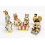 A small collection of Beswick Beatrix Potter characters, includes Mr Jackson, Mrs Rabbit, Sally