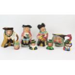 A collection of assorted toby and character jugs, various factories, includes Shylock, Toby,