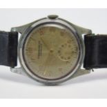 A Winegartens Steel Cased Wristwatch, 30mm case. Needs attention