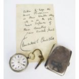 A Gent's Silver Cased Pocket Watch , with 42mm Roman dial with subsidiary seconds dial, the case