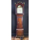 Hart & Co, Uttoxeter, a late 18th/early19th century oak and crossbanded longcase clock, the arched