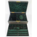 An Exceptional 19th Century Jewellery Box made by S. Mordan & Co. The leather exterior with deep