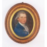 A Georgian Portrait of a Gentleman, unsigned pastel, framed & glazed, 39x34cm