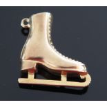 A 9ct Gold Ice Skating Skate, 1.7g