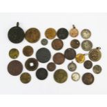 Interesting mixed bags of coins and tokens including early seal.
