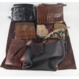 A Mulberry shoulder bag, a Fassbender imitation crocodile skin handbag together with various